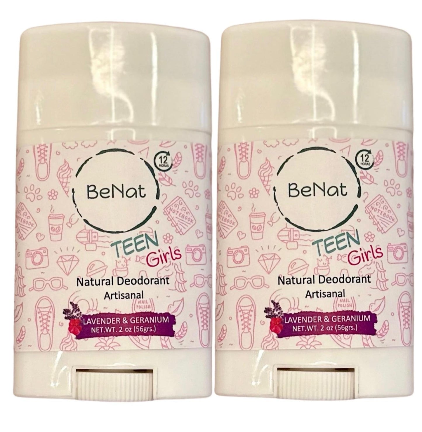 2-Pack all-Natural Deodorants for Kids & Teens