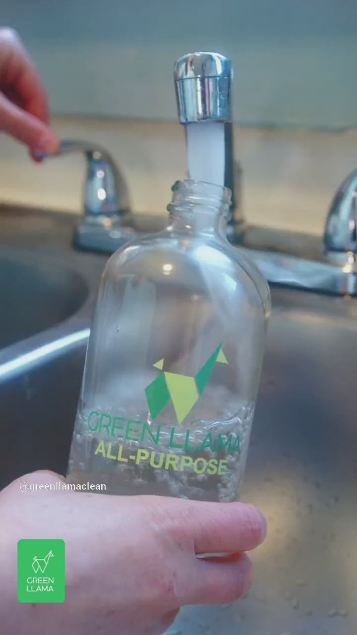 All-Purpose Spray Glass Bottle Cleaning Kit with Lemongrass Essential Oil