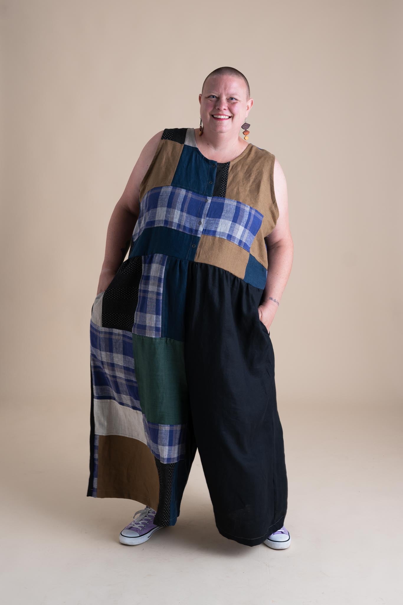 Backyard Jumpsuit 4X in Patchwork