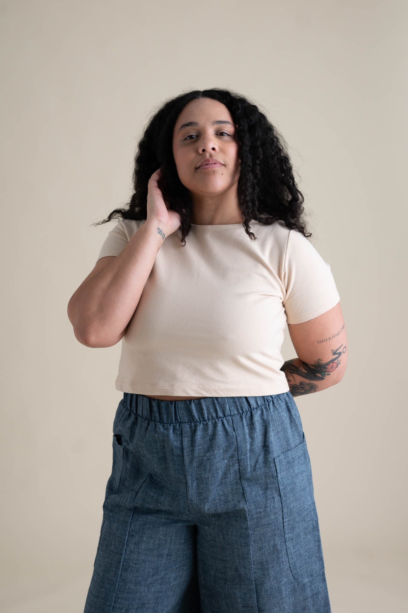 Eden Crop Tee in Vanilla