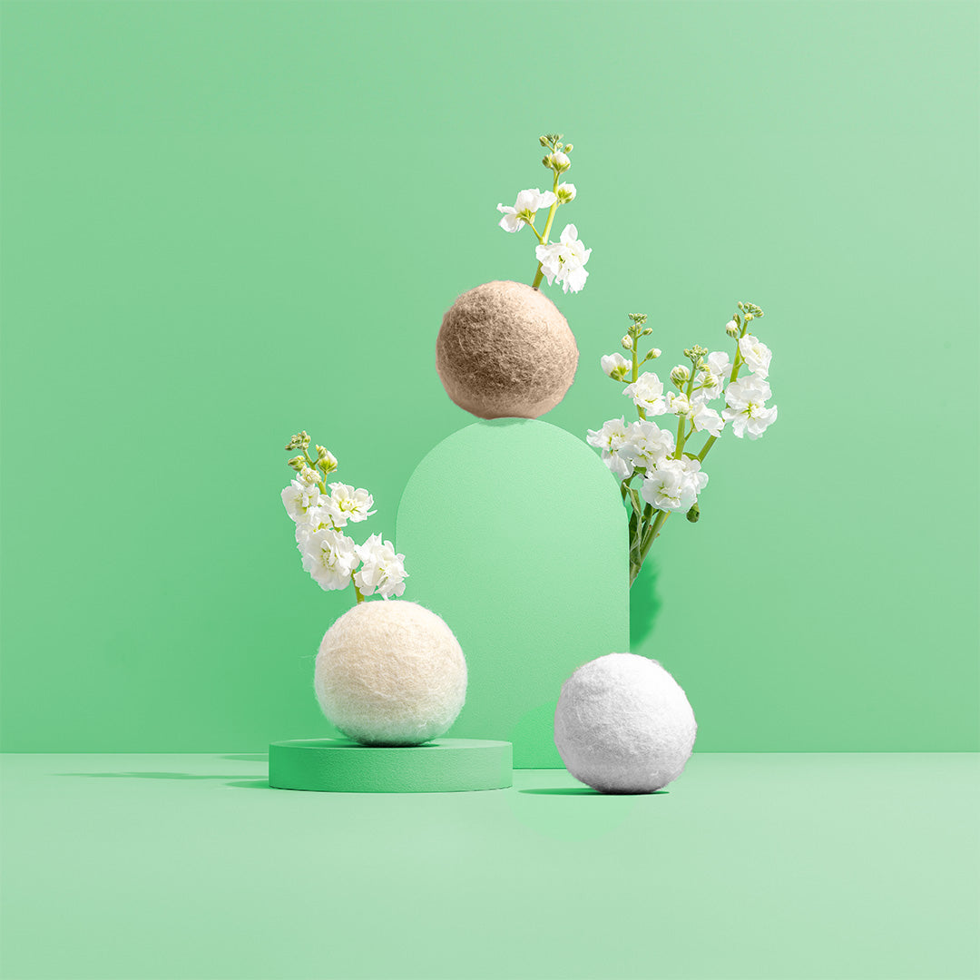 3 Alpaca wool dryer balls in 3 color by Green LLama
