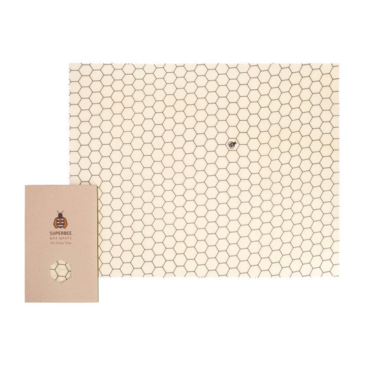 Beeswax wraps in Hexagonia 16" x 20" by Superbee – plastic-free and sustainable