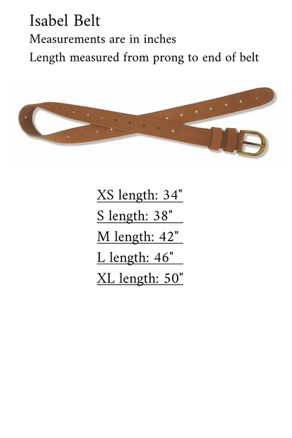 Isabel Belt in Brushed Suede