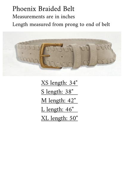 Phoenix Braided Belt in Stone