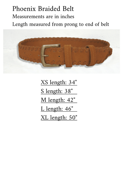 Phoenix Braided Belt in Brushed Suede