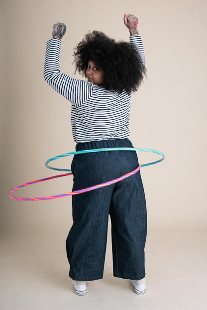 Crescent Moon Pants (Updated) in Cone Denim