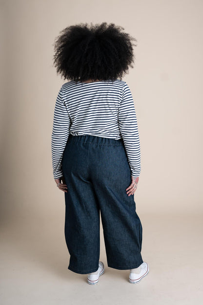 Crescent Moon Pants in Cone Denim