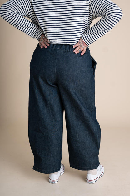 Crescent Moon Pants in Cone Denim