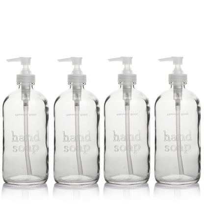 Hand Soap Empty Glass Bottle, 16oz