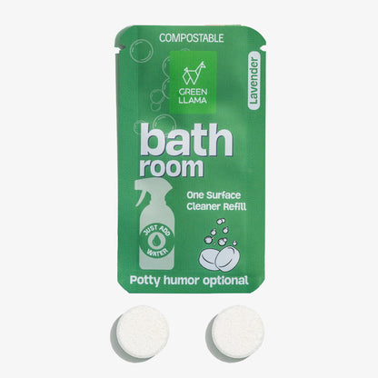Bathroom Spray Glass Bottle Cleaning Kit with Lavender
