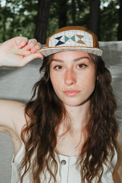 Quilted Camp Hat by Sundew Sewing in Grid