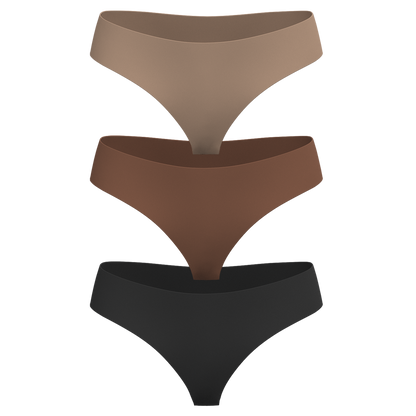 Low Rise Thong 3 Pack [Dark Neutrals]