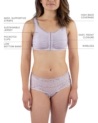 Maia Front Close Bra, Mauve
