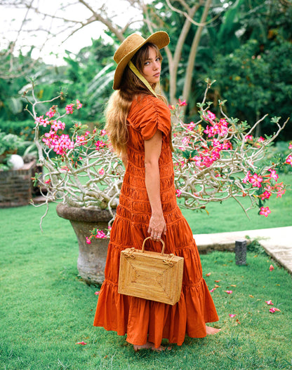 RAHAYU Atta Rattan Bag In Mocca Brown