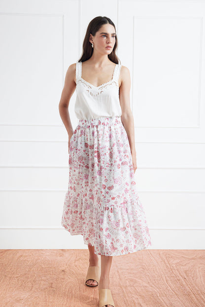 Wren Skirt in Sundrenched Garden