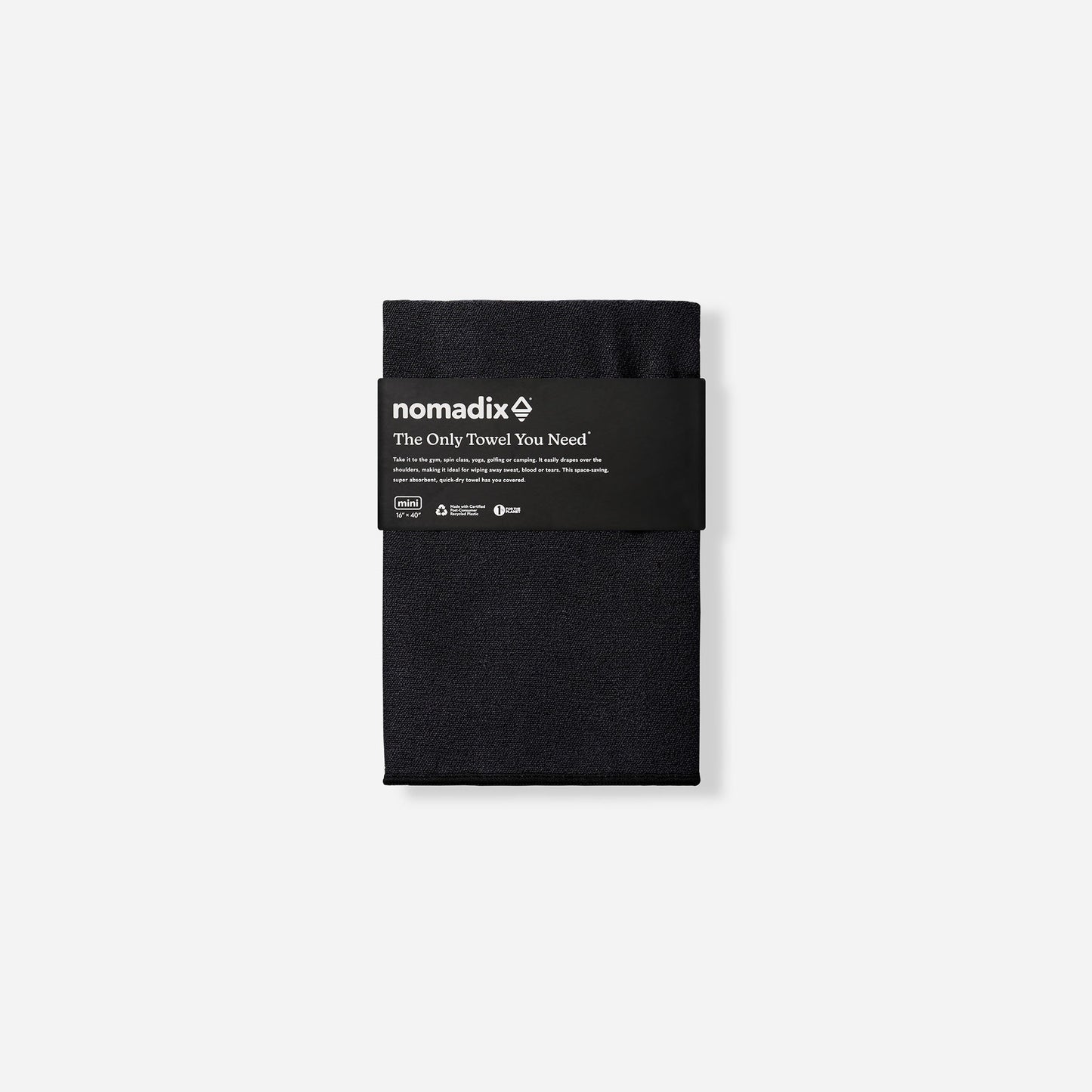 Mini Towel: Black on Black