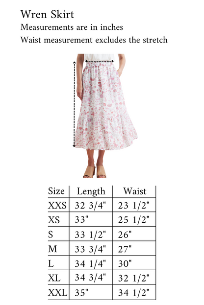 Wren Skirt in Sundrenched Garden