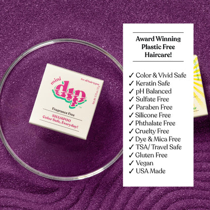 Mini Dip Color Safe Shampoo Bar for Every Day - Fragrance Free