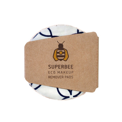 SuperBee Eco Makeup Remover Pads available on Shifting Gaia for a more sustainable beauty routine. 