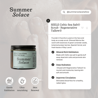 SEELE – Ritual Sea Salt Scrub | Celtic Salt®, Choya Nākh, Sage & Coriander