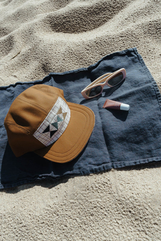 Quilted Camp Hat by Sundew Sewing in Grid
