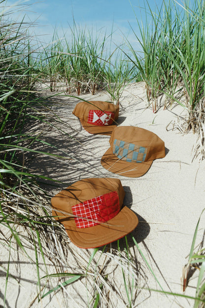 Quilted Camp Hat by Sundew Sewing in Paprika