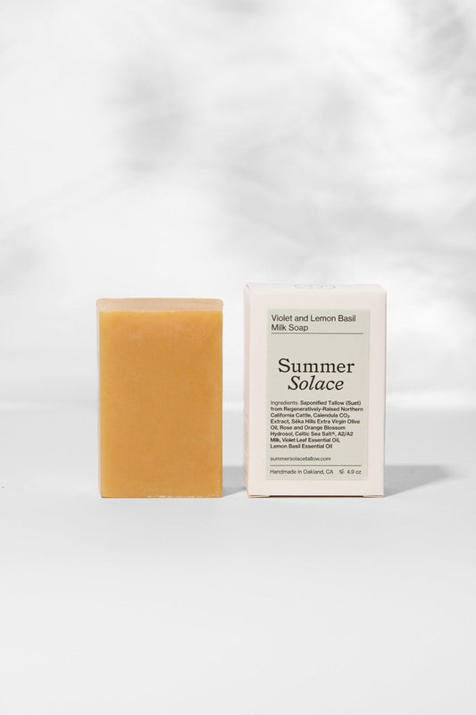Violet & Lemon Basil Soap – Made with A2/A2 Milk | Floral & Citrusy